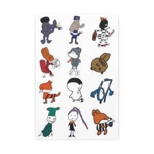 Groepscanvas vrijevogels